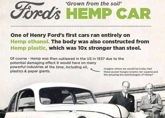 La macchina di Henry Ford a bioetanolo di Canapa